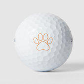 Afdrukken van kettingpuppy Paw Golfballen (Voorkant)