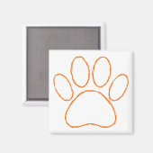 Afdrukken van kettingpuppy Paw Magneet (Voorkant / Achterkant)