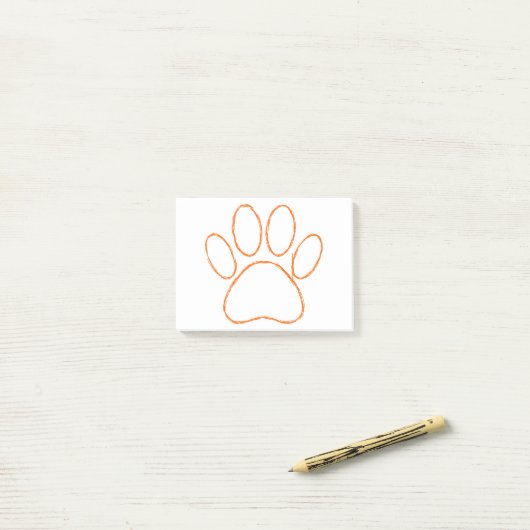 Afdrukken van kettingpuppy Paw Post-it® Notes (Op bureau)