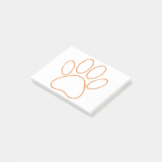 Afdrukken van kettingpuppy Paw Post-it® Notes (Schuin)