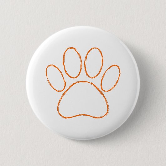 Afdrukken van kettingpuppy Paw Ronde Button 5,7 Cm (Voorkant)