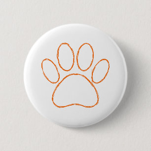 Afdrukken van kettingpuppy Paw Ronde Button 5,7 Cm