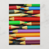 Afdrukken van kleurrijke potloden briefkaart (Voorkant)