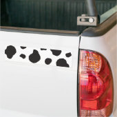 Afdrukken van koe, Koe Patroon, Koe spots, zwart-w Bumpersticker (Op Truck)