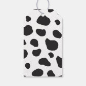 Afdrukken van koe, Koe Patroon, Koe spots, zwart-w Cadeaulabel (Achterkant)