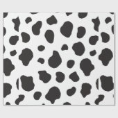 Afdrukken van koe, Koe Patroon, Koe spots, zwart-w Cadeaupapier (Vlak)