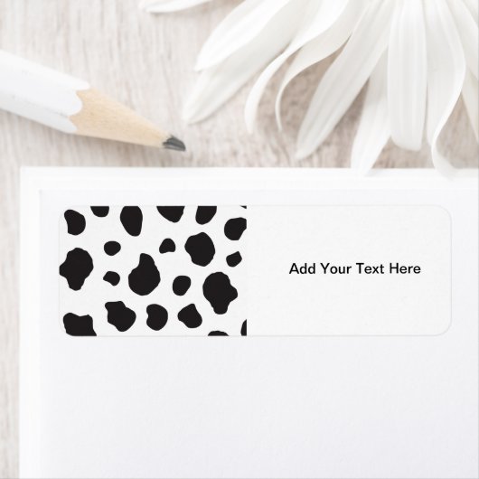 Afdrukken van koe, Koe Patroon, Koe spots, zwart-w Etiket (Insitu)