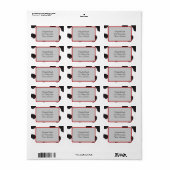 Afdrukken van koe, Koe Patroon, Koe spots, zwart-w Etiket (Full Sheet)