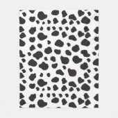Afdrukken van koe, Koe Patroon, Koe spots, zwart-w Fleece Deken (Voorkant)