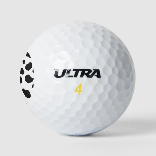 Afdrukken van koe, Koe Patroon, Koe spots, zwart-w Golfballen (Logo)