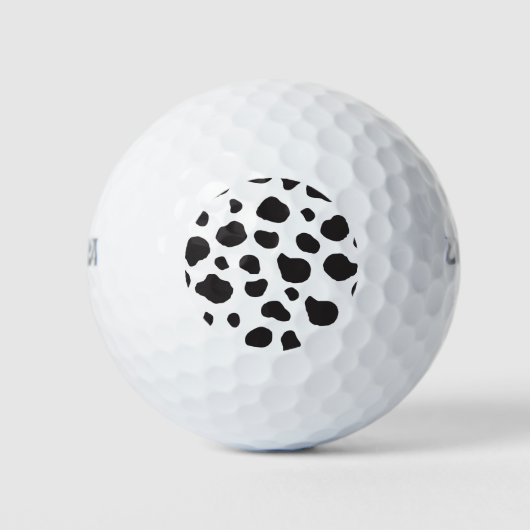 Afdrukken van koe, Koe Patroon, Koe spots, zwart-w Golfballen (Voorkant)