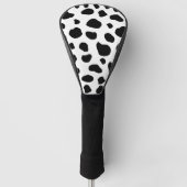 Afdrukken van koe, Koe Patroon, Koe spots, zwart-w Golfheadcover (Voorkant)