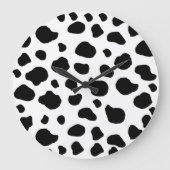 Afdrukken van koe, Koe Patroon, Koe spots, zwart-w Grote Klok (Voorkant)
