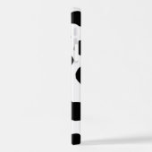 Afdrukken van koe, Koe Patroon, Koe spots, zwart-w iPhone Hoesje (Linkerkant)