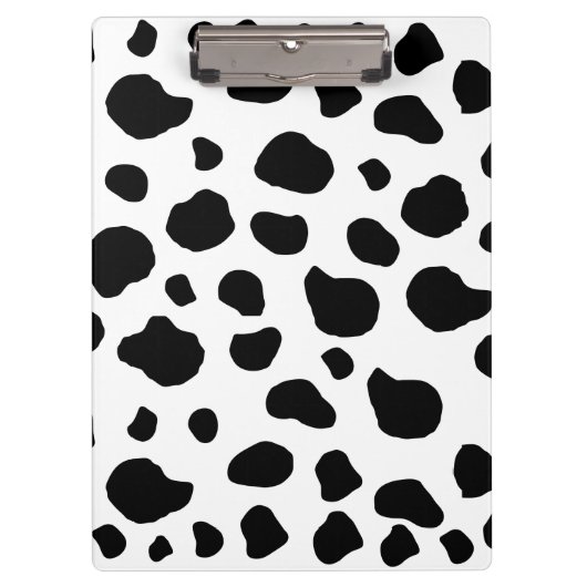 Afdrukken van koe, Koe Patroon, Koe spots, zwart-w Klembord (Voorkant)