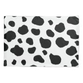 Afdrukken van koe, Koe Patroon, Koe spots, zwart-w Kussensloop (Achterkant)