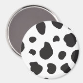 Afdrukken van koe, Koe Patroon, Koe spots, zwart-w Magneet (Voorkant / Achterkant)