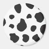 Afdrukken van koe, Koe Patroon, Koe spots, zwart-w Magneet (Voorkant)