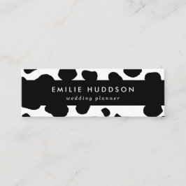 Afdrukken van koe, Koe Patroon, Koe spots, zwart-w Mini Visitekaartje