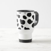 Afdrukken van koe, Koe Patroon, Koe spots, zwart-w Reisbeker (Voorkant rechts)