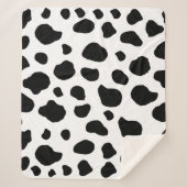 Afdrukken van koe, Koe Patroon, Koe spots, zwart-w Sherpa Deken (Voorkant)