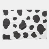 Afdrukken van koe, Koe Patroon, Koe spots, zwart-w Theedoek (Horizontaal)