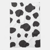 Afdrukken van koe, Koe Patroon, Koe spots, zwart-w Theedoek (Verticaal)