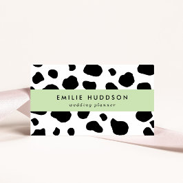 Afdrukken van koe, Koe Patroon, Koe spots, zwart-w Visitekaartje