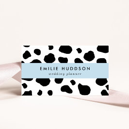 Afdrukken van koe, Koe Patroon, Koe spots, zwart-w Visitekaartje