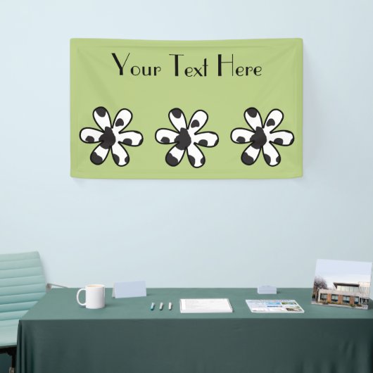 Afdrukken van koe, Koeien, zwart en wit, ventilato Spandoek (Beurs)