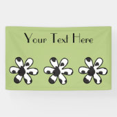 Afdrukken van koe, Koeien, zwart en wit, ventilato Spandoek (Horizontaal)