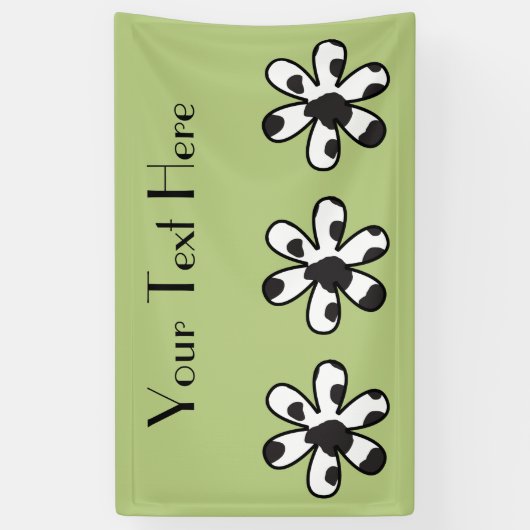 Afdrukken van koe, Koeien, zwart en wit, ventilato Spandoek (Verticaal)