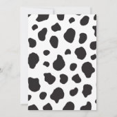 Afdrukken van koe, Koeien, zwart-wit, Baby shower Kaart (Achterkant)