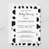 Afdrukken van koe, Koeien, zwart-wit, Baby shower Kaart (Voorkant)