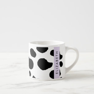 Afdrukken van koe, Koeien, zwart-wit, Jouw naam Espresso Kop