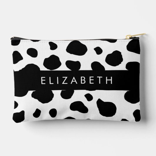 Afdrukken van koe, Koeien, zwart-wit, Jouw naam Etui (Achterkant)