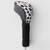 Afdrukken van koe, Koeien, zwart-wit, Jouw naam Golfheadcover (Schuin)