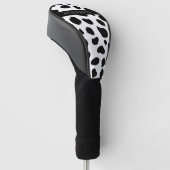 Afdrukken van koe, Koeien, zwart-wit, Jouw naam Golfheadcover (Schuin)