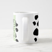 Afdrukken van koe, Koeien, zwart-wit, Jouw naam Grote Koffiekop (Achterkant)