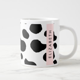 Afdrukken van koe, Koeien, zwart-wit, Jouw naam Grote Koffiekop