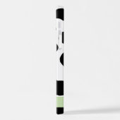 Afdrukken van koe, Koeien, zwart-wit, Jouw naam iPhone Hoesje (Linkerkant)