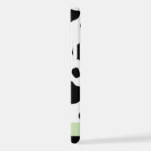 Afdrukken van koe, Koeien, zwart-wit, Jouw naam iPhone Hoesje (Rechterkant)