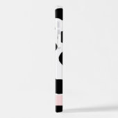 Afdrukken van koe, Koeien, zwart-wit, Jouw naam iPhone Hoesje (Linkerkant)