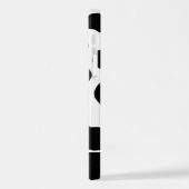 Afdrukken van koe, Koeien, zwart-wit, Jouw naam iPhone Hoesje (Linkerkant)