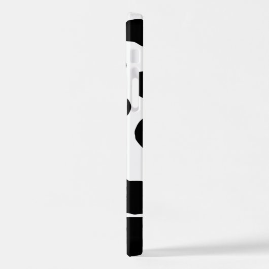 Afdrukken van koe, Koeien, zwart-wit, Jouw naam iPhone Hoesje (Linkerkant)