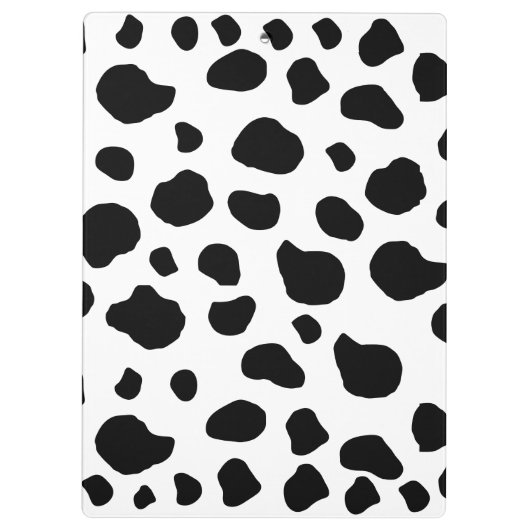 Afdrukken van koe, Koeien, zwart-wit, Jouw naam Klembord (Achterkant)