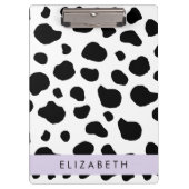 Afdrukken van koe, Koeien, zwart-wit, Jouw naam Klembord (Voorkant)