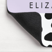 Afdrukken van koe, Koeien, zwart-wit, Jouw naam Muismat (Hoek)