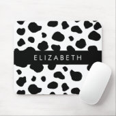 Afdrukken van koe, Koeien, zwart-wit, Jouw naam Muismat (Met muis)