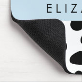 Afdrukken van koe, Koeien, zwart-wit, Jouw naam Muismat (Hoek)